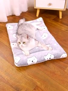 Cat Puppy Pet Plush Blanket Mat Warm Sleeping Soft Bed Blankets Supplies Pet Plush Blanket Mat Sleeping Warm Soft Bed