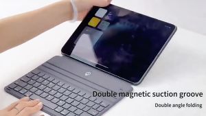 Penutup Papan Kekunci Magnetik Ultrathin Ultrathin Magnetic Keyboard Cover for iPad Air 4 5 6 11 13 M2 M3 2025 10th 10.9 11th A16 Pro 11 13 M4 12.9 Long Lasting Battery Portable slim case