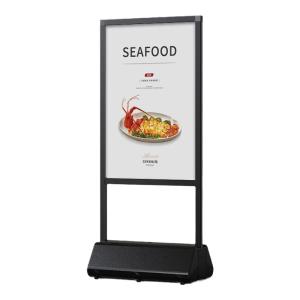 Outdoor Advertising Board Display Stand Restaurant Entrance Promotion Bracket Recruitment Poster Stand Aluminum Alloy Frame