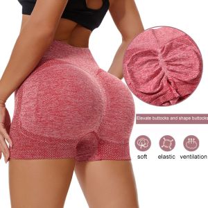 Yoga Shorts Cross-border Honey Buttocks Buttocks Sports High Waist Abdomen Stretch Tight-fitting Anti-glare Quick-drying Fitness