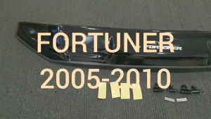 กันแมลง ใหญ่ สีดำทึบ (รุ่นไม่มีSCOOP) โตโยต้า ฟอจูนเนอร์ Toyota Fortuner 2005 2006 2007 2008 2009 2010 ใส่ร่วมกันได้ A
