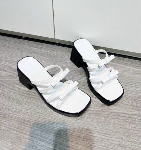 Dép đế cao hai quai nơ mới đế đúc nhẹ 8 phân