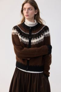 epoque de rueen | Nordic Islands Wool & Alpaca Blend Color Block Pattern Sweater