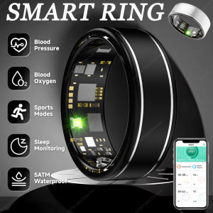 For Android IOS Smart Fitness Ring Men Women Health Sleep Monitor Heart Rate Blood Oxygen Tracker Multiple Modes Sport Smartring