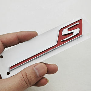 Tem Nhãn Dán Cốp Xe 3D ABS Chrome Đen Vàng S Badge Emblem Dành Cho AMG S C63S E63S GLE63S GLS63S GTS CLA45S Phụ Kiện Ngoại Thất