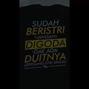 KS - Oversize SUDAH BERISTRI // Kaos Pria Cotton Combed 24s