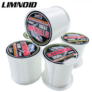 Limnoid 500m Nylon Fishing Line Fluorocarbon Coated High Strength Wear Resistant Transparent 3.8kg-21kg For Freshwater Saltwater