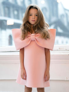 ชุดเดรสเจ้าหญิงสไตล์เกาหลีสำหรับเด็กผู้หญิง ชุดราตรียาวปานกลาง แขนกุด กระโปรงทรงเอ ผ้าฝ้ายโพลีเอสเตอร์ ฤดูใบไม้ผลิและฤดูใบไม้ร่วง