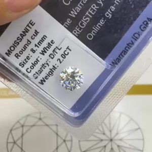 Moissanite Mỹ 8-15li D/FL kiểm định GRA Kim cương moissanite nhân tạo màu trắng 58 giác cắt Đá moissannite đẹp lửa mạnh - KIM LỘC PHÁT HM58T