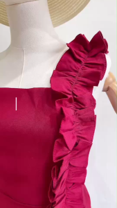 P11416  เดรส สายระบาย 1 ข้าง