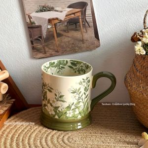 Elegant American Retro Jasmine Ceramic Mug