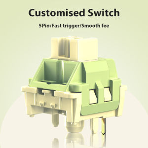 Mechanical Keyboard Switch Lubed Silent Lemon V3 Switches Mechanical Keyboard Linear Tactile 5Pin Paragraph Axis Hot Swap DIY