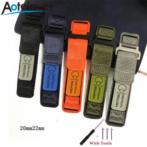 Aotelayer 20mm 22mm Quick Release Nylon Watch Strap Men Universal Replacement Watchband High Quality Wristband Bracelet Watches Accessories with Tool