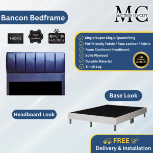 Mattress Concept Bancon Divan Bedframe Pet Friendly Fabric/FauxLeather/Fabric All Size Available