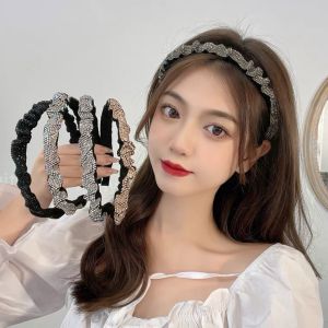 La Jadore ที่คาดผมฟองน้ำคริสตัล สีเทียม คาดผมเกาหลี คาดผมสไตล์ยาวน้อย