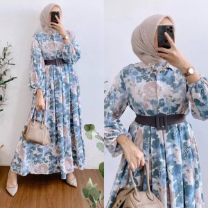 (FREE BROS)NEW ARIVALLS DRES RABELLA MAXI DRES MUSLIMAH TERLARIS//DRES WANITA KEKINIAN STYLE WANITA HIJAB DRES REMAJA TERBARU GAMIS MOTIF LENGAN BALON