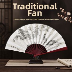 Jiaxun | Quạt Cầm Tay Gỗ Chất Lượng Cao Vintage