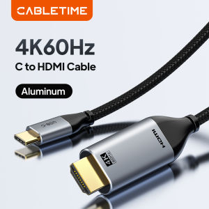 Cabletimes | CABLETIME USB C to HDMI Thunderbolt 3 Type C HDMI Cable 4K 60Hz for Samsung Huawei MacBook Pro Air iPhone 17 16 C to HDMI