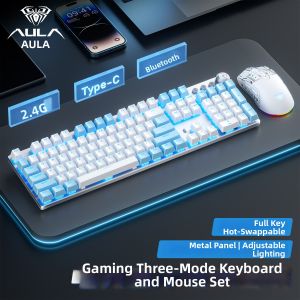 AULA | Wireless Bluetooth Gaming Keyboard and Mouse Set 108 Keys