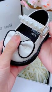Sepatu Bayi Perempuan Model Pita Tali mutiara Sepatu Bayi 6 bulan-2 Tahun Sepatu Docmart Lucu