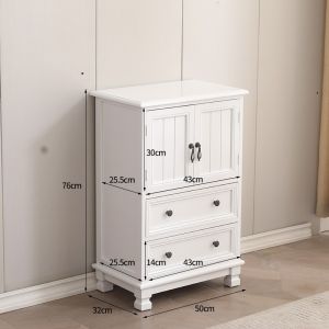 American Retro Solid Wood Chest of Drawers Bedroom Multi-Layer Storage Cabinet For Home Drawer Storage Cabinet Small Chest of Drawers with Door