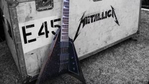 ESP LTD Artise Kirk Hammett Electric Guitar Flying V Gold with Hardcase (2 Days Delivery)