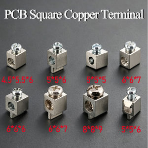 10PCS PCB Screw Terminals Through Hole High Current 15A 20A Copper Square Solder Board Drive Power Wire Terminal Connector
