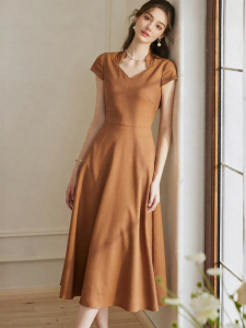 Roey s house | Slimming Caramel Color Maxi Dress