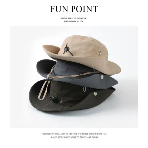 FUNPOINT  Korean Hot Hats Bucket Waterproof Good Quality Mountaineering Travel Cross Country Beach Cap