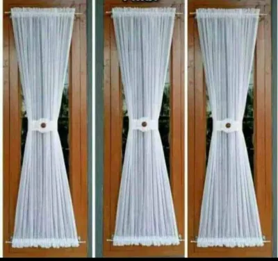 gorden kupu kupu jendela minimalis terbaru bahan transparan putih polos