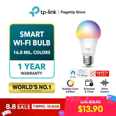 TP-Link Smart Wi-Fi LED Light Bulb 16 mil Colors Tapo L520E/L530E (E27/No Hub required/Google Assistant)