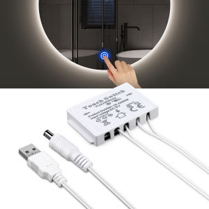 USB 5V Bathroom Mirror LED Light Touch Sensor Control Dimmer Switch DIY  Dimmable Dressing Table Makeup Mirror Backlight Lamp