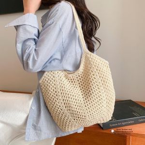 gumahus | Womens Large Capacity Rattan Bag Beach Vacation