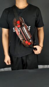 TAS SELEMPANG PRIA: Tas Pinggang, Tas Selempang Bahu, Bahan PU Leather, Polo Prostar