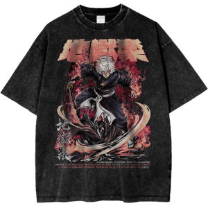 Bandai | Hip Hop Streetwear Japan Anime Dragon Ball Print T-Shirt Men Washed Vintage Black Tshirt Summer Casual Cotton T Shirt