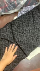 1 Mét Vải Kate Fo Mặt Nhung Hoạ Tiết Đen Khổ 1m45 Hàng Công Ty