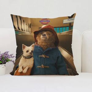 45x45cm  Sofa Decorate Paddington Bear Cushion Set With Double-Sided Printed Pillowcase And Chair Waist Cushion