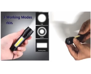 { NY ACC } Senter Mini LED Swat Police Q5 XPE LED COB Kabel Recharge