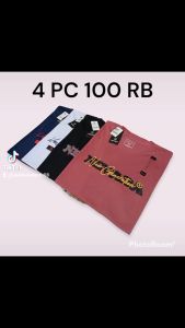 Cod paket hemat 4 potong 100 ribu kaos distro nevada pria dan wanita dewasa