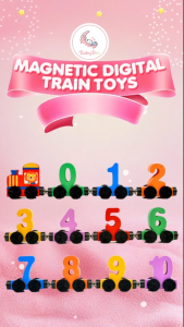Smart Sprout Kids Wooden Magnetic Digital Train Toys Early Educational Toy