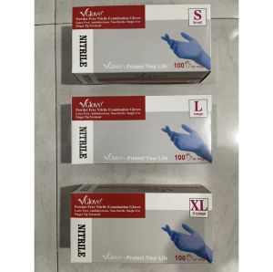 Hộp 100 Chiếc Găng Tay Y Tế Không Bột Nitrile Xanh VGLOVE 4.0 G Size SMLXL Chính Hãng Khải Hoàn Đạt Tiêu Chuẩn Bộ Y Tế