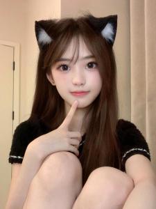 หมวกคล้องหูแมวสีดำสไตล์เกาหลีสำหรับผู้หญิง หมวกคล้องหูแมวสีดำน่ารักสำหรับวันฮาโลวีน หมวกคล้องหูแมวสีดำสำหรับผู้หญิง