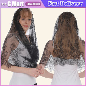 Lightweight Lace Mantilla Chapel Veil Catholic Mass Spanish Embroidered Shawl