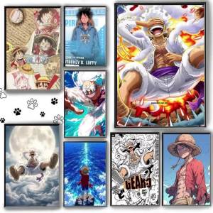 Bandai | Anime O-One P-Piece Anime Posters Sticky Whitepaper Prints Posters Artwork Kawaii Room Decor