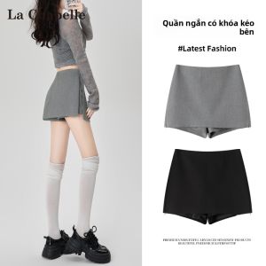 La Chapelle | Chân Váy Ôm Hông Xám Có Đường Kéo Dây Bên