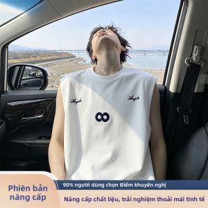 Áo Thun Nam Thêu Chữ Cái Mùa Hè Thời Trang Dáng Rộng Tay Ngắn