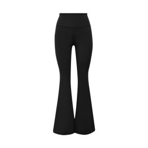 Deep Breath Casual Pants High Waist Flared Leggings Solid Color Sporty Womens Long Trousers A100366 Commute Style Pocket Detail