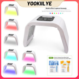 Yookiilye 7 màu sắc PDT đèn Led mặt nạ trị liệu mặt nạ chống mụn làm trắng Mascara dẫn mặt fototerapia quang phổ kế quang trị liệu
