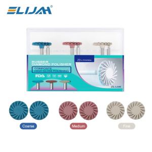 ELIJAH 6Pcs/Box Dental Rubber Polishing Wheel Composite Resin Polishing System Spiral Flex Polishing Wheel Dentistry Materials