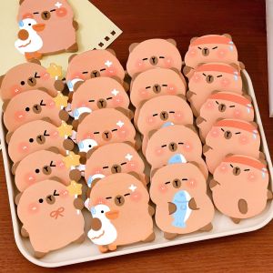 Capybara Memo Pads Simple Scrapbooking Sticker School Supplies Post Sticky Notes Office Stationery Cartoon